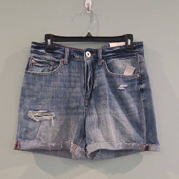 Edge Blue Jean Shorts Distressed Cut-Off Style Women's Size 10 - Picture 1 of 13